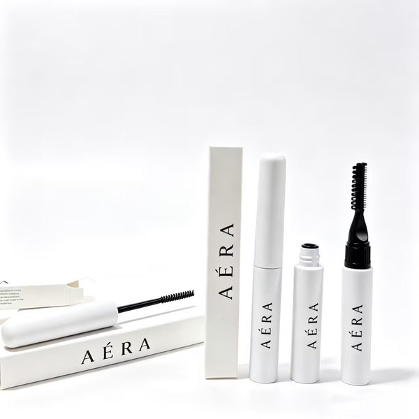 AÉRA dual-end brow gel with applicator brush and packaging