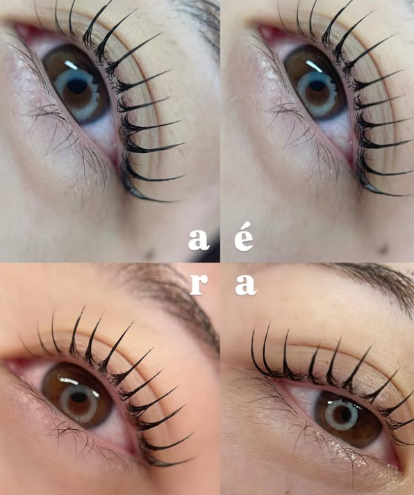 Rechargeable clip fill light effect, close-up eye with long curled eyelashes