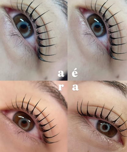 Rechargeable clip fill light effect, close-up eye with long curled eyelashes