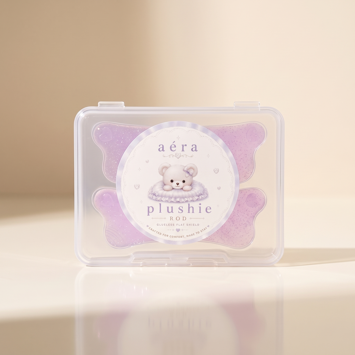 Plushie Flat Softening Pad in a clear case