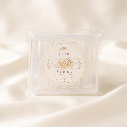 Fleur LU Curl Rods in clear case with fleur label, LU curl