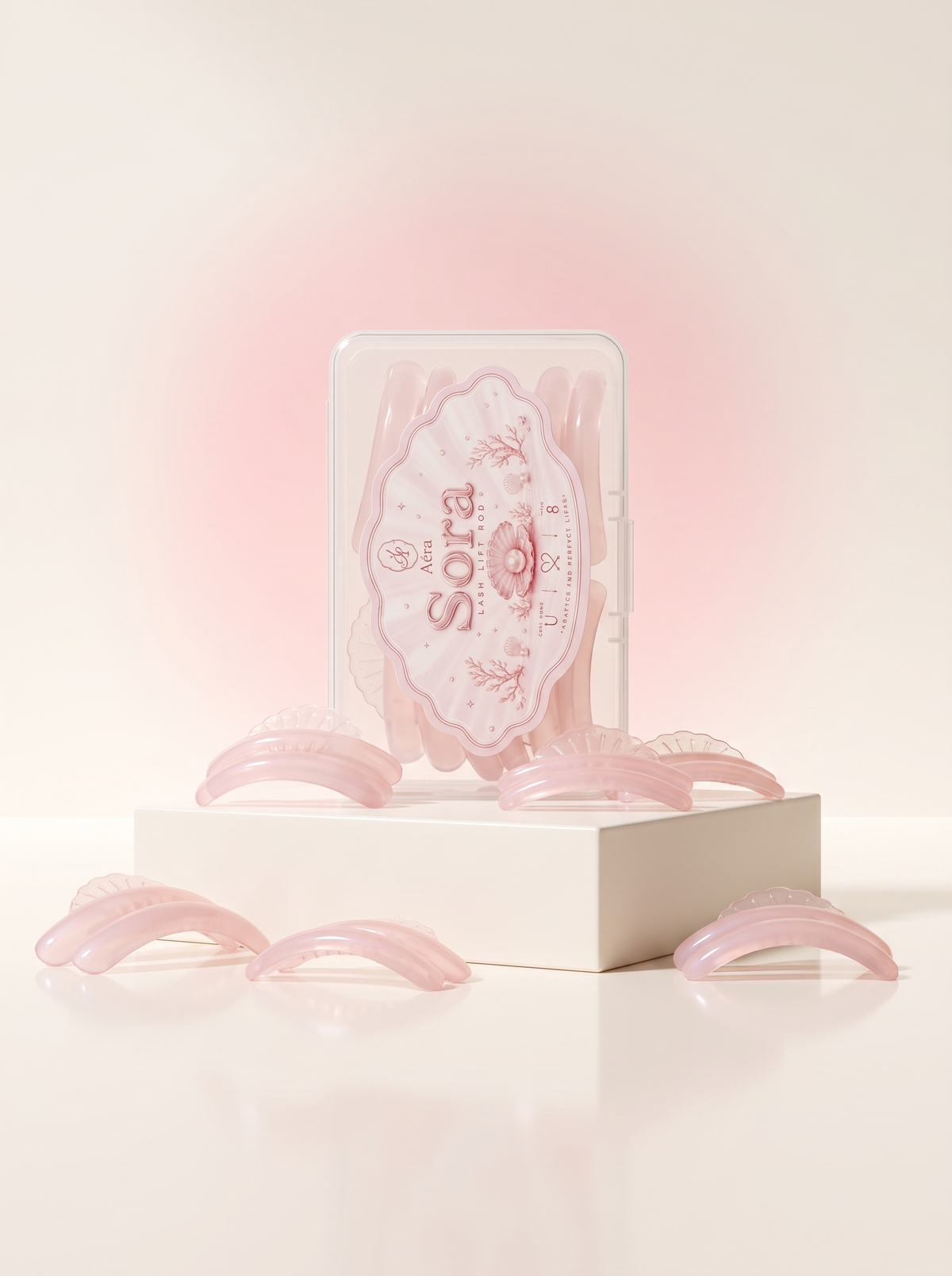 AÉRA Sora Curl packaging with pads displayed outside the case